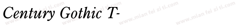 Century Gothic T字体转换